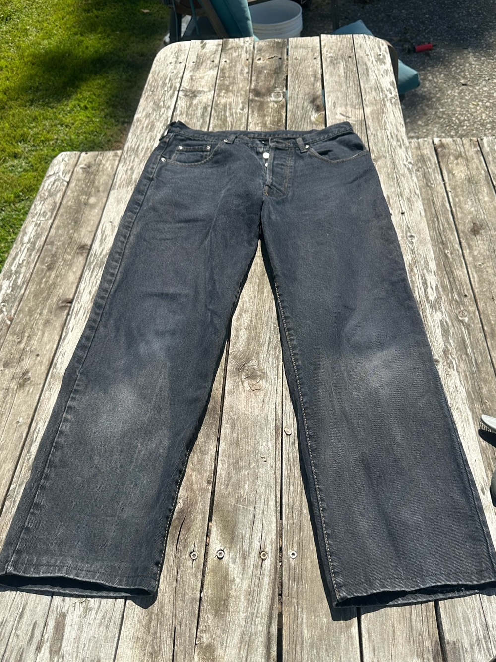 90s vintage Cimarron high-waisted button-fly jeans Dark Wash Men’s 34x34